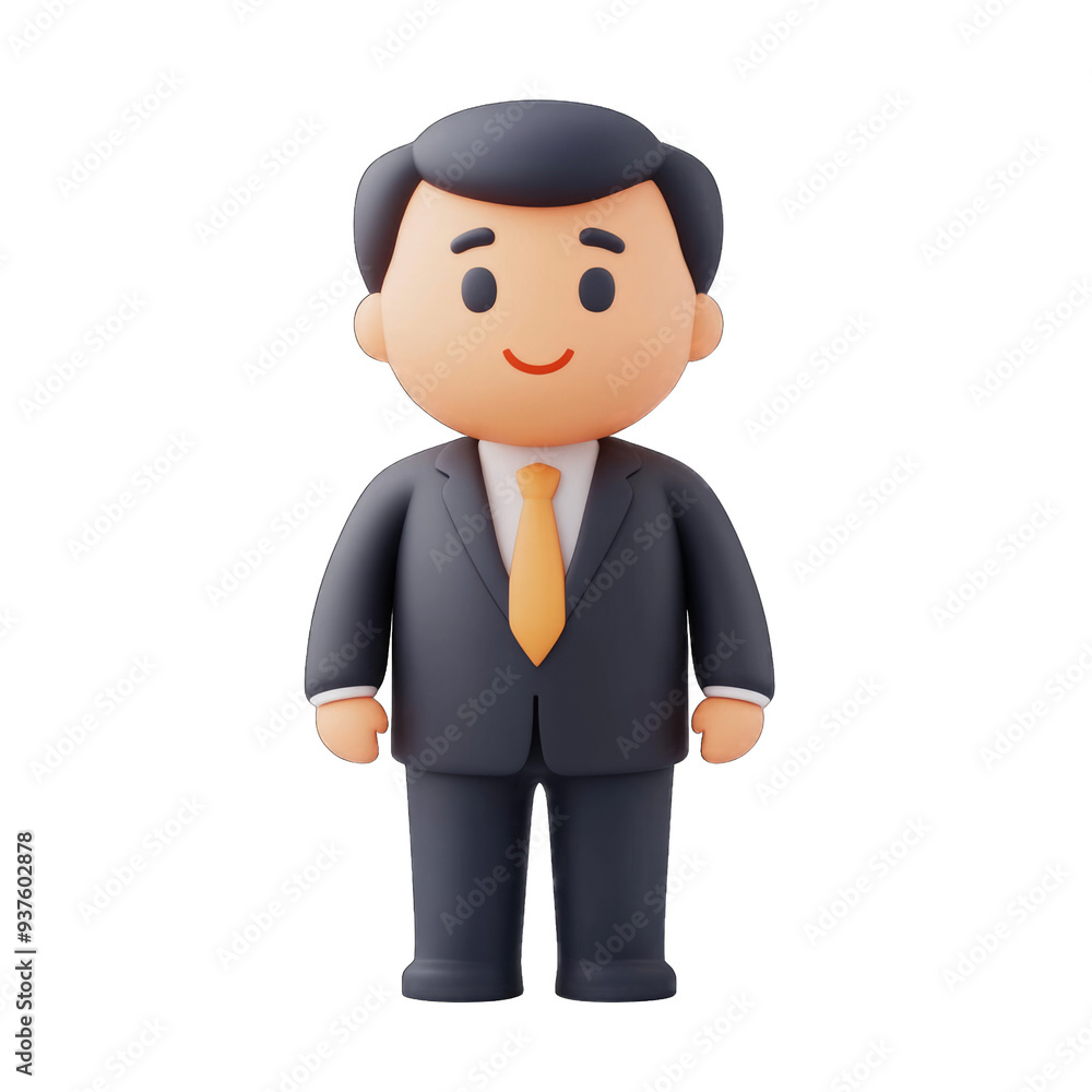 Businessman in a 3d cartoon. Businessman in a 3d cartoon.