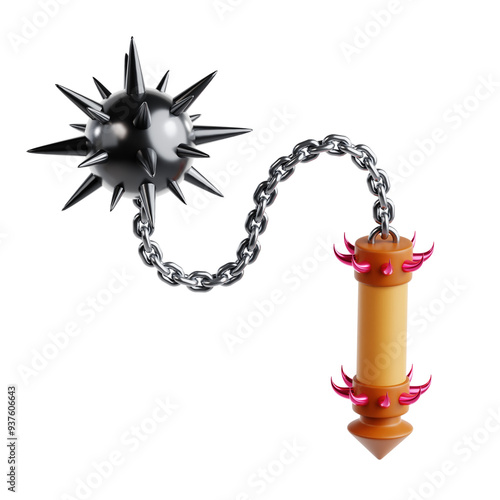 Medieval Flail Weapon for Crushing Blows photo