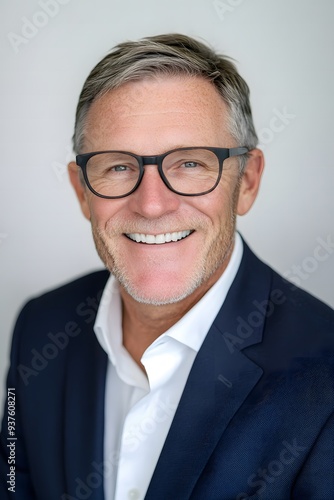 headshot of a middle aged man with glasses