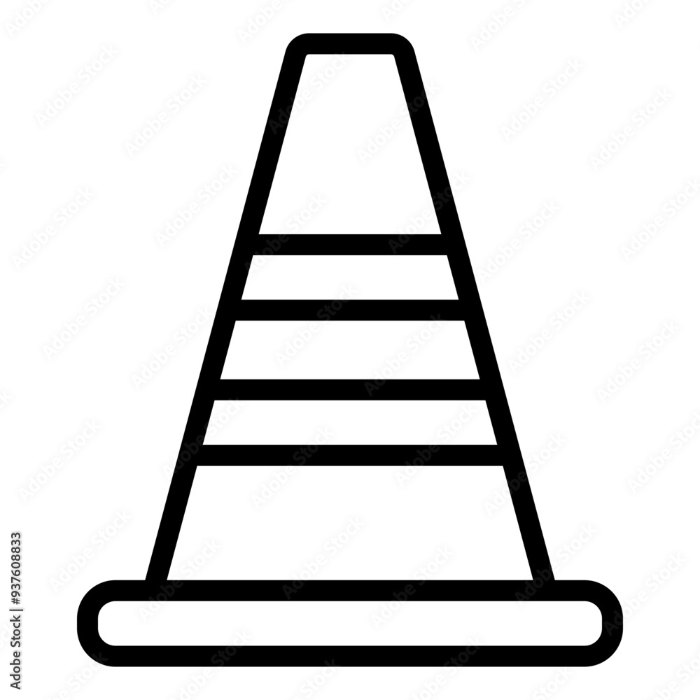 Cone icon in outline style Cone icon in outline style