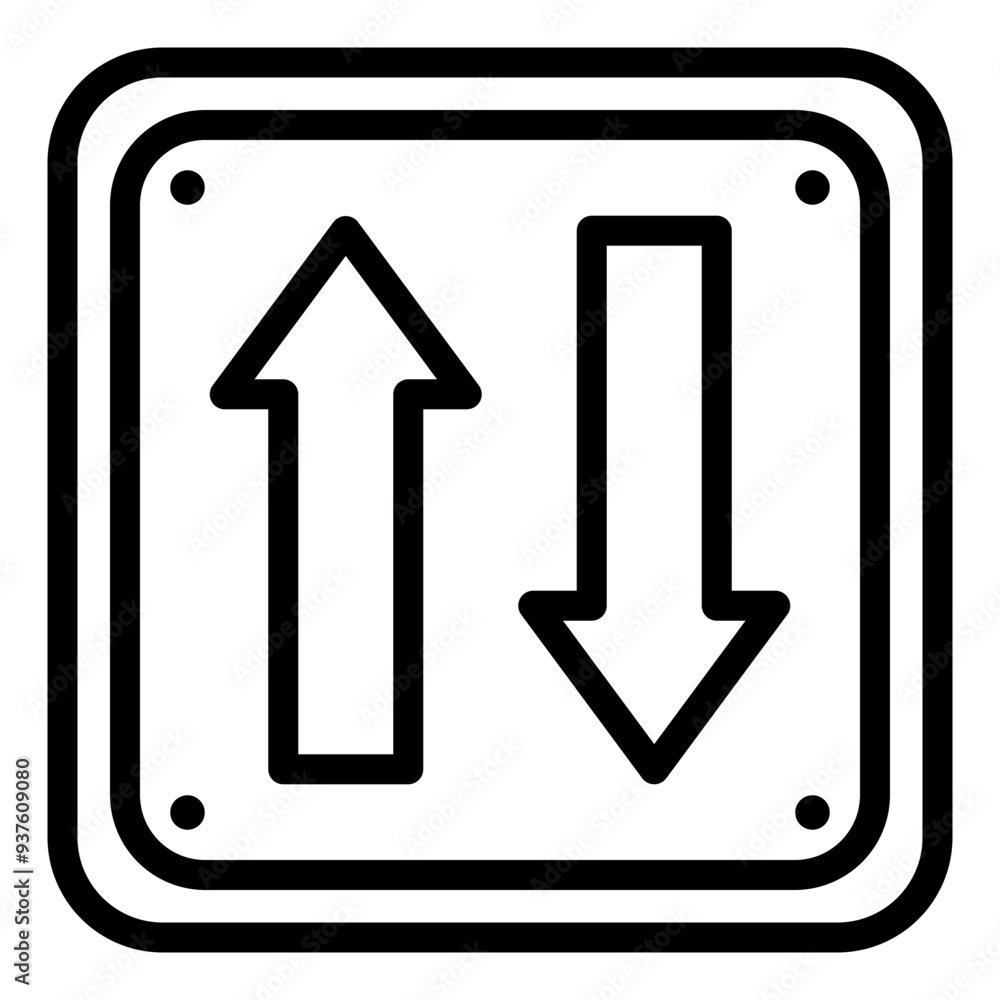 Priority Oncomming icon in outline style Priority Oncomming icon in outline style
