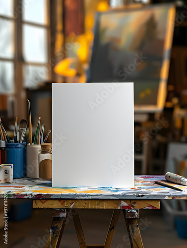 Wallpaper Mural "Painting in art space" - Mockup, art, oil painting, draw Torontodigital.ca