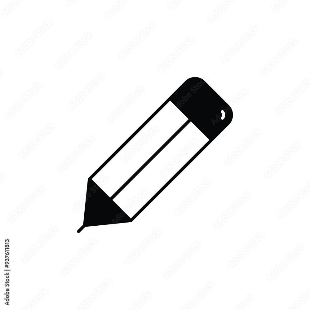 Pencil Tool icon design with white background stock illustration Pencil Tool icon design with white background stock illustration