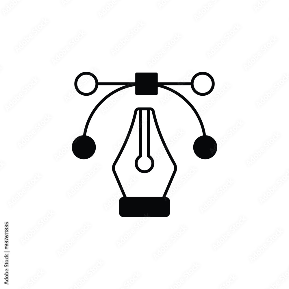 Pen Tool icon design with white background stock illustration Pen Tool icon design with white background stock illustration