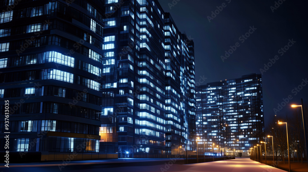 Obraz premium night view of the city