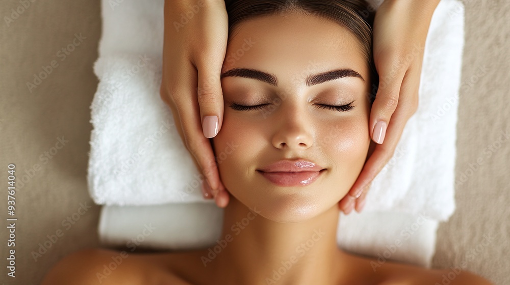 Relaxed Woman Ready for Spa Treatment Relaxed Woman Ready for Spa Treatment