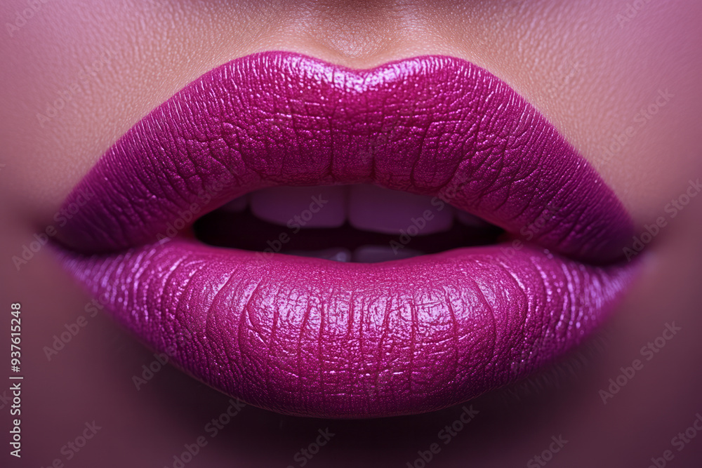 A pair of lips, isolated on a pastel lavender background, representing the act of speaking out, A pair of lips, isolated on a pastel lavender background, representing the act of speaking out,