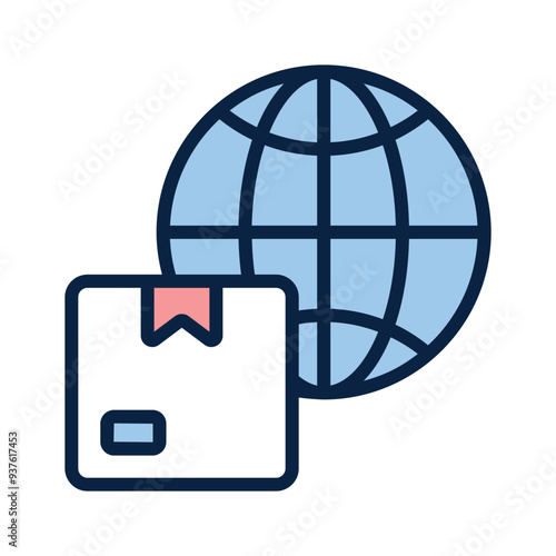 Worldwide Delivery icon design, editable vector of global delivery
