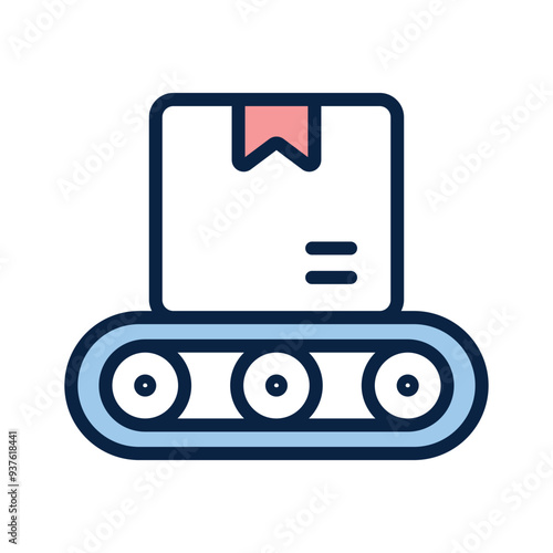Transportation of products via conveyor belt, an industrial conveyor belt for logistics