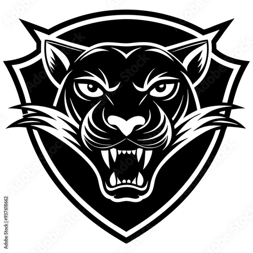 A modern, persuasive logo of a prowling panther for luxury products.