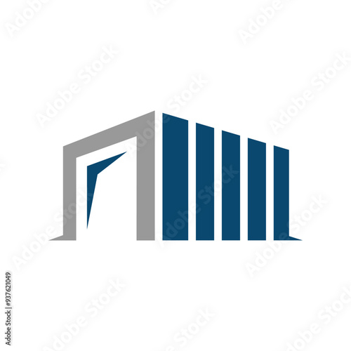 public garage self storage Logo design vector illustration