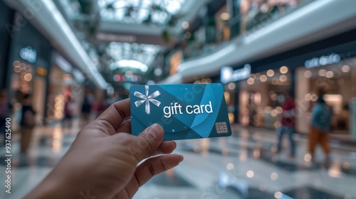 The gift card in hand