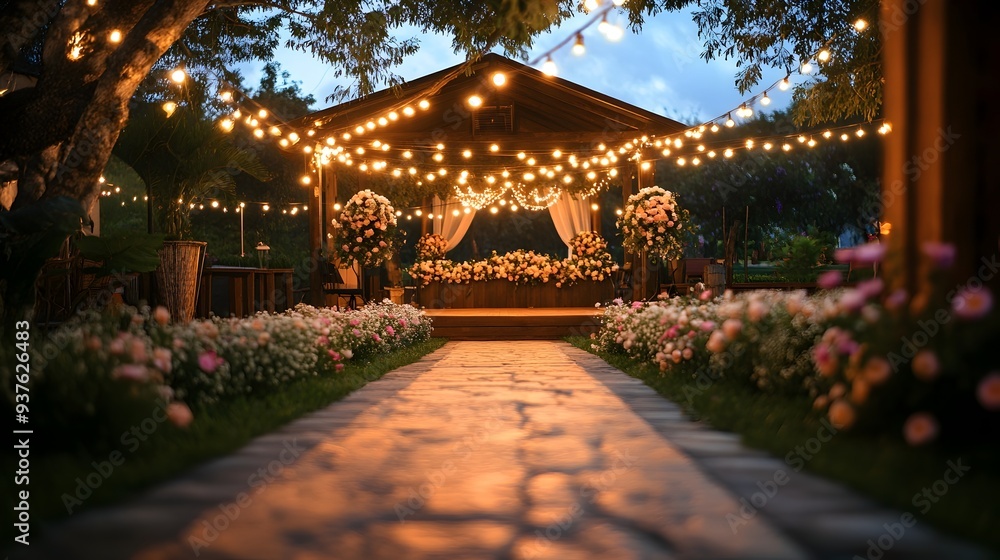 Elegantly Designed Wedding Venue with Lush Floral Ample Space for Ceremonies and Receptions Elegantly Designed Wedding Venue with Lush Floral Ample Space for Ceremonies and Receptions