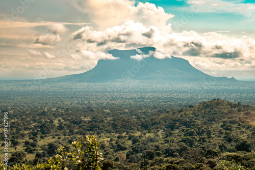 Views of Karamoja's dramatic rocky mountain landscapes seen from Mount Napak in Karamoja, Uganda

 photo