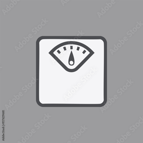 Scale icon for weight measurement. Simple illustration of a scale icon, perfect for apps, websites, and presentations related to health, fitness, and weight loss.