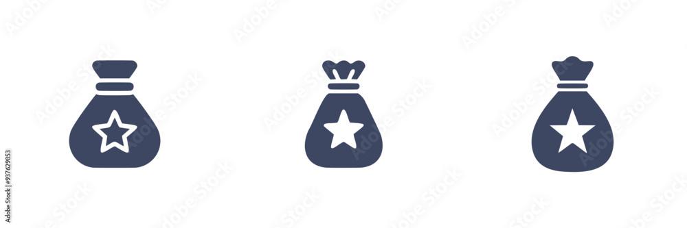 Star-shaped money bag icon set. Simple icon set of three money bags with a star symbol. Perfect for use in app design, websites, and marketing materials. Star-shaped money bag icon set. Simple icon set of three money bags with a star symbol. Perfect for use in app design, websites, and marketing materials.