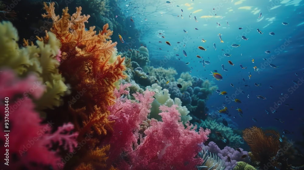 Fototapeta premium Vibrant Coral Reef Underwater