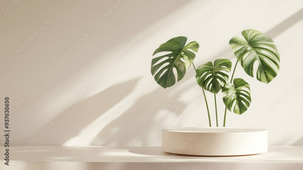 3D rendering of a podium for product presentation, natural beauty podium, relaxation and health, advertising in spring or summer 3D rendering of a podium for product presentation, natural beauty podium, relaxation and health, advertising in spring or summer