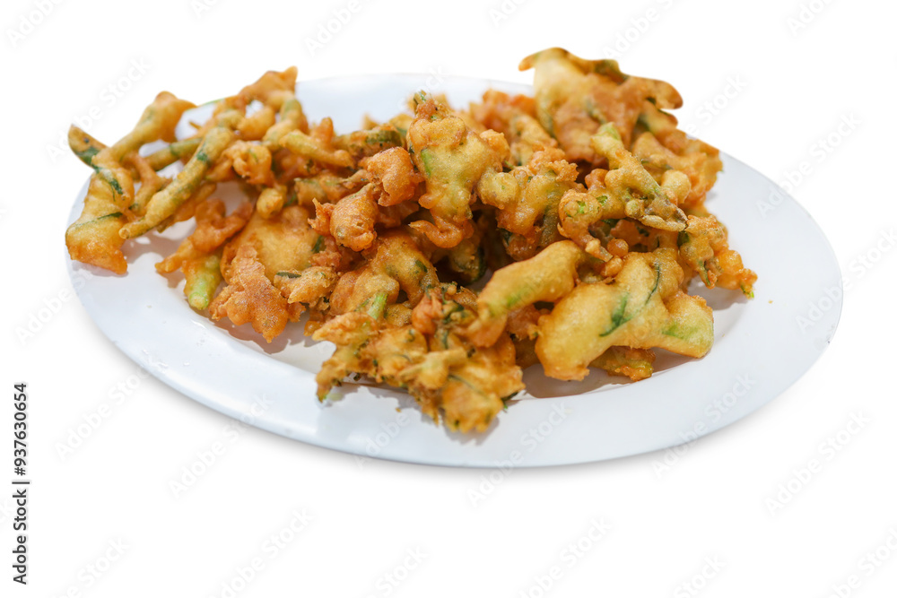 Top view of Fried vegetables, focus selective Top view of Fried vegetables, focus selective