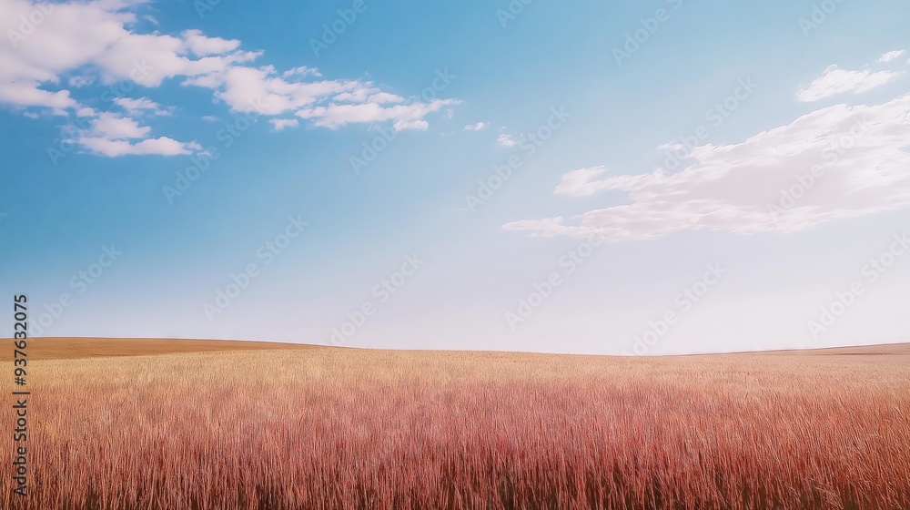 Golden Wheat Field under Blue Sky with Light Clouds Background
Golden Wheat Field under Blue Sky with Light Clouds Background