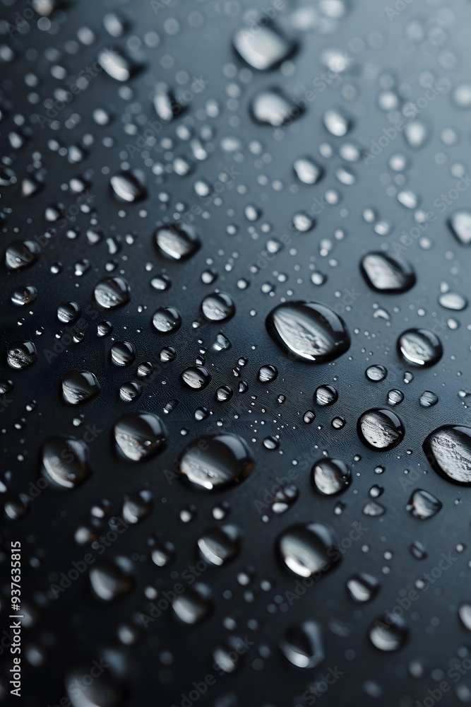 Minimalist background portrayal of macro lens raindrops AI generated illustration Minimalist background portrayal of macro lens raindrops AI generated illustration