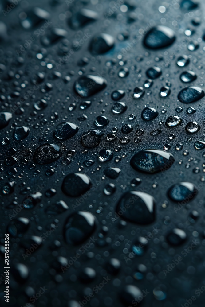 Minimalist background portrayal of macro lens raindrops AI generated illustration Minimalist background portrayal of macro lens raindrops AI generated illustration