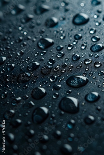 Minimalist background portrayal of macro lens raindrops AI generated illustration