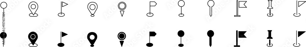 Map pin place marker. Location icon.Map marker pointer icon set. Map pin place marker. Location icon.Map marker pointer icon set.