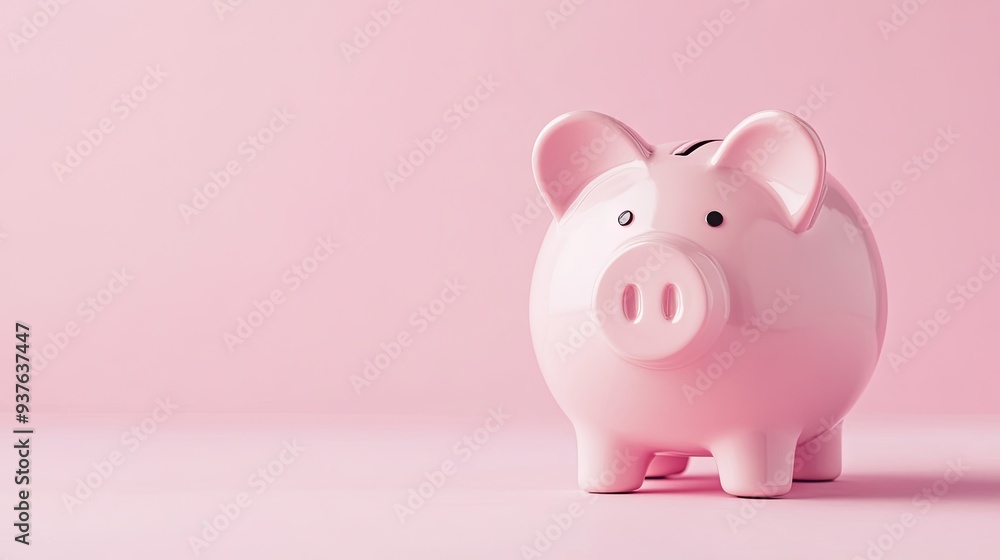 Minimalist image of a pink piggy bank on a simple background, symbolizing saving and financial planning, with space for text. Minimalist image of a pink piggy bank on a simple background, symbolizing saving and financial planning, with space for text.