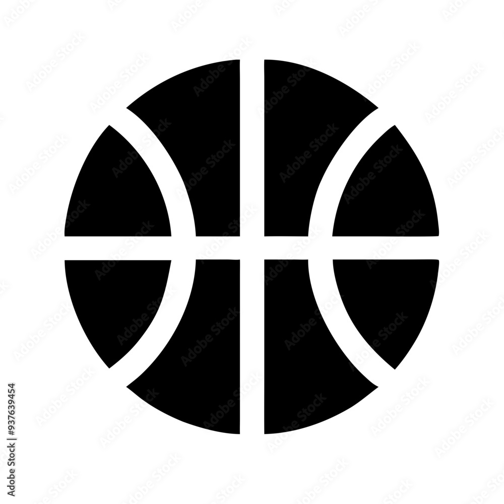 Basketball Glyph Icon Vector for Sports Design Projects Basketball Glyph Icon Vector for Sports Design Projects