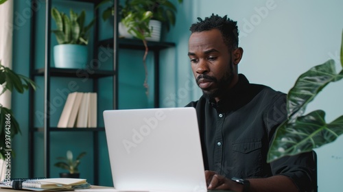 The man with a laptop photo