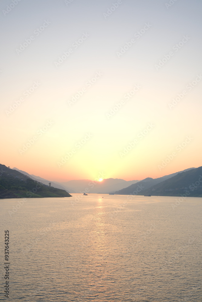 The scenery of the Yangtze River in China. The scenery of the Yangtze River in China.