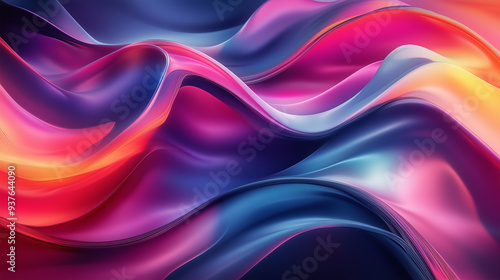 Wallpaper Mural Vibrant Abstract Waves Torontodigital.ca