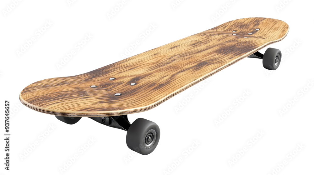 A wooden skateboard with a sleek design, perfect for tricks and cruising. Ideal for skateboarding enthusiasts and lifestyle imagery. A wooden skateboard with a sleek design, perfect for tricks and cruising. Ideal for skateboarding enthusiasts and lifestyle imagery.