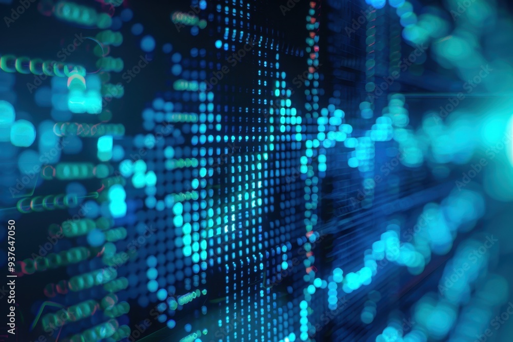 Futuristic blue stock market graph on a digital screen, illustrating advanced financial trends and data analysis in a high-tech environment. Futuristic blue stock market graph on a digital screen, illustrating advanced financial trends and data analysis in a high-tech environment.
