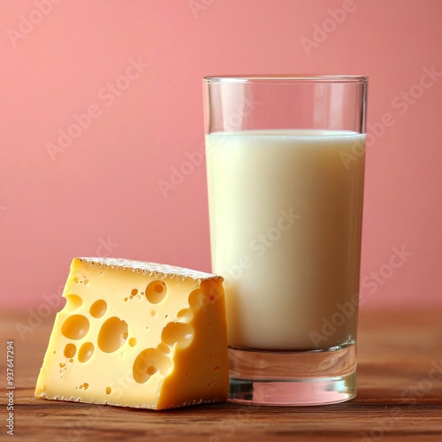 A Glass of Milk and a Wedge of Swiss Cheese