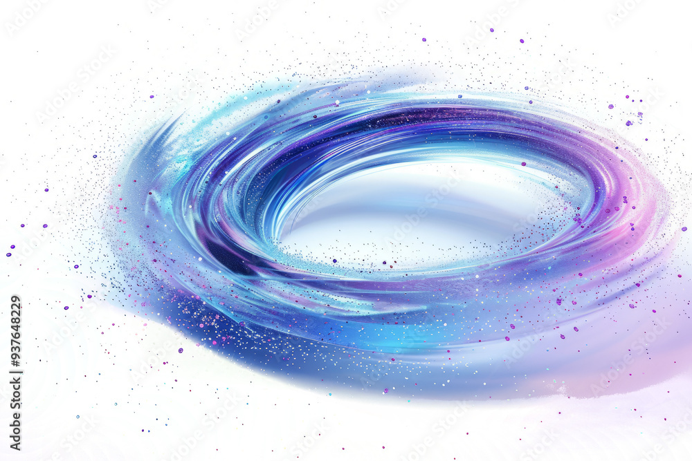 Fototapeta premium A breathtaking magical whirlwind of powerful enchantment on a white background.