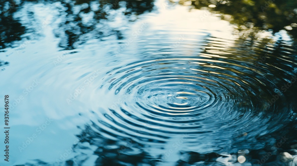 Serene Water Ripples Reflecting Nature Serene Water Ripples Reflecting Nature
