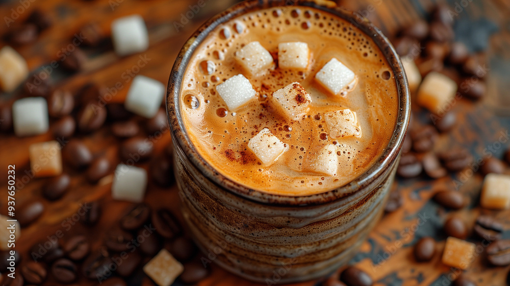 Cinnamon Espresso with Sugar Cubes Cinnamon Espresso with Sugar Cubes