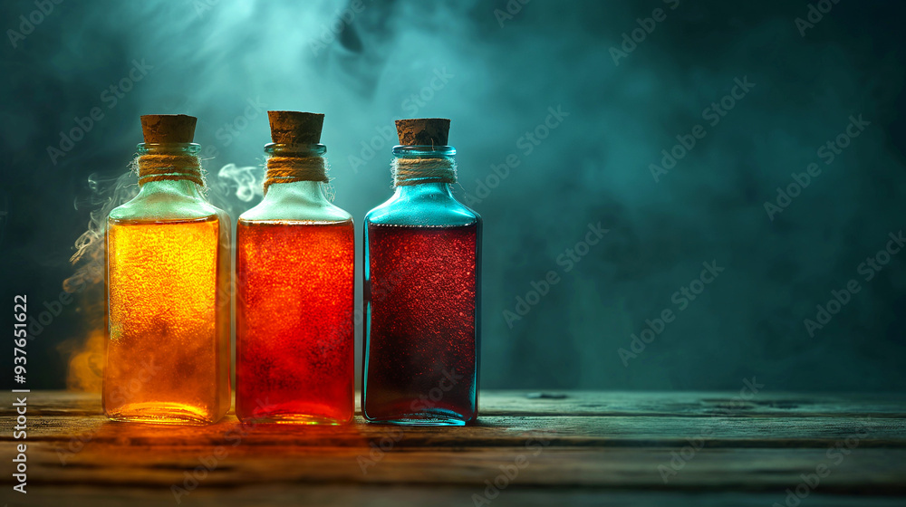 Halloween Creepy Potion Bottles with Space for Custom Text Halloween Creepy Potion Bottles with Space for Custom Text