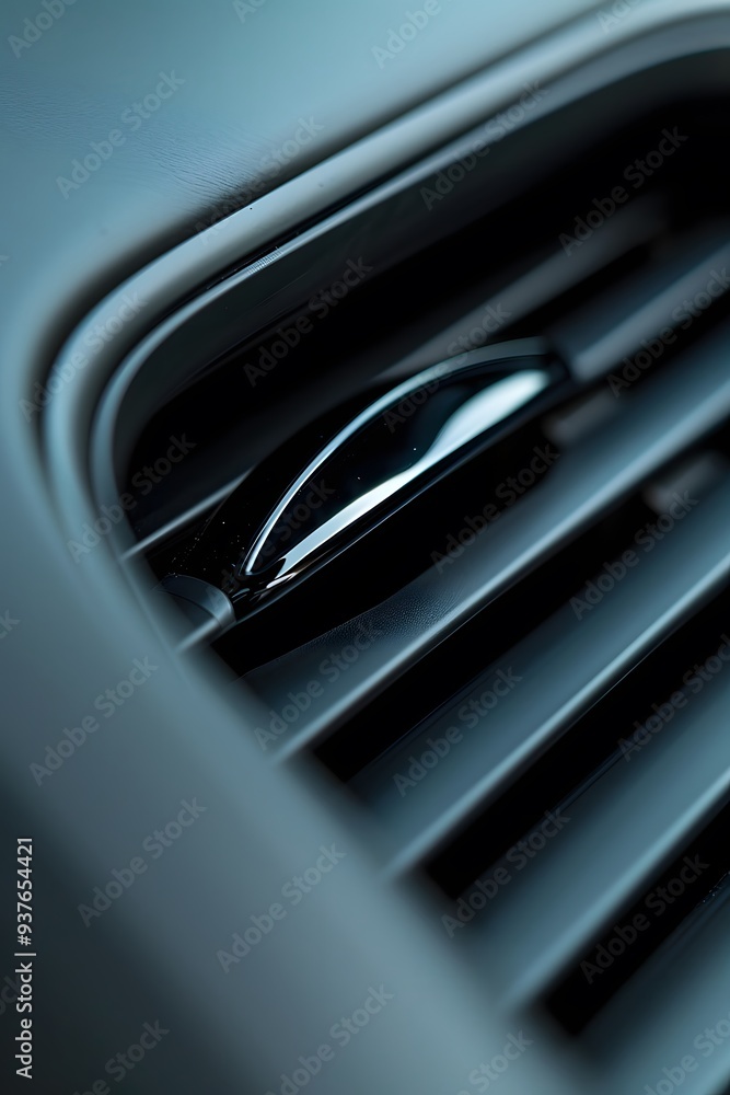 Minimalistic presentation of a cars air vent in macro detail AI generated illustration Minimalistic presentation of a cars air vent in macro detail AI generated illustration
