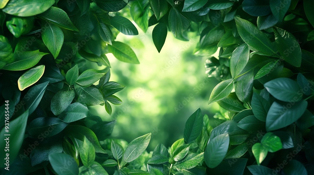 Nature leaves, green tropical forest, backgound concept. HD Realistic. generative ai Nature leaves, green tropical forest, backgound concept. HD Realistic. generative ai