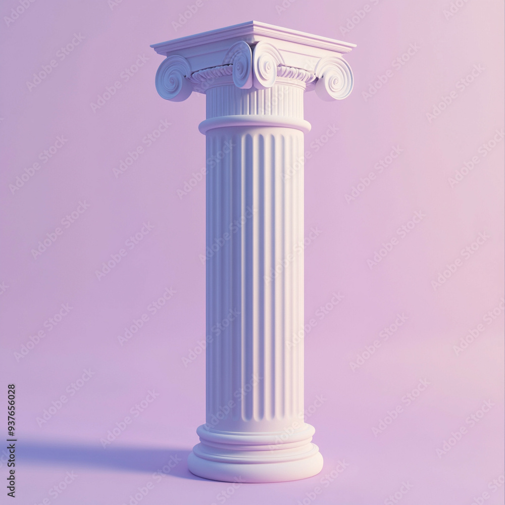3D Column Icon: Architecture and Structural Design Illustration Logo 3D Column Icon: Architecture and Structural Design Illustration Logo