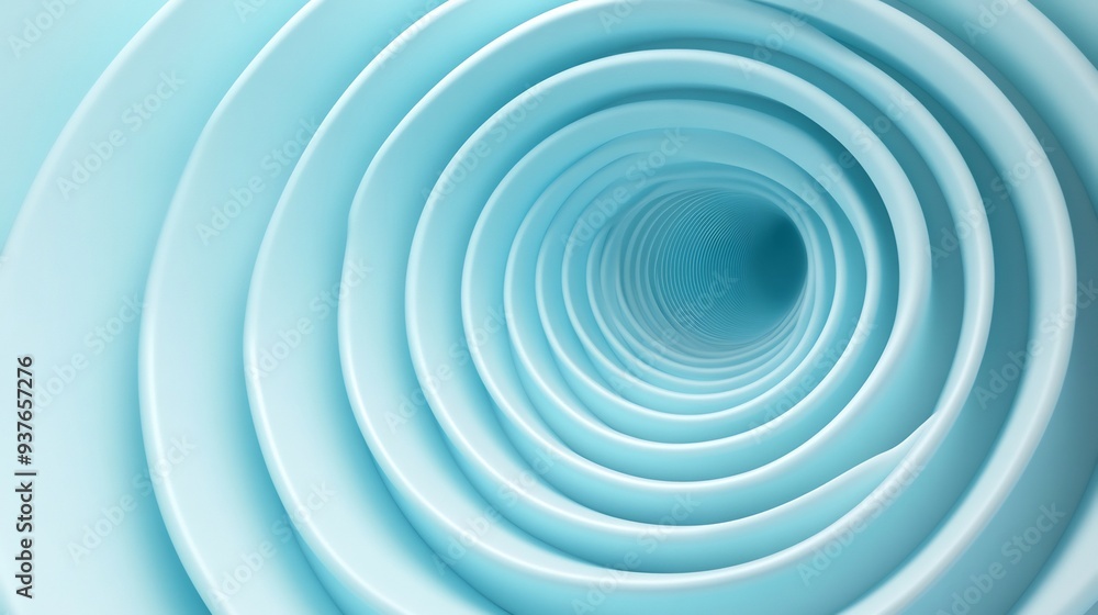 Abstract Blue Concentric Circles Forming a Tunnel Abstract Blue Concentric Circles Forming a Tunnel