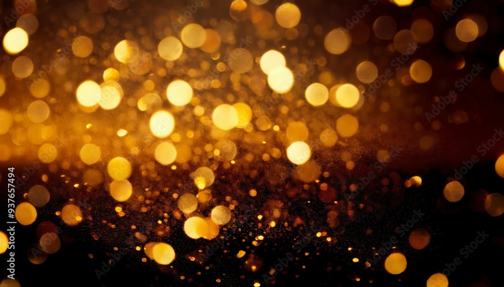 Abstract luxury swirling gold background, soft blur bokeh light effect, Generative AI Abstract luxury swirling gold background, soft blur bokeh light effect, Generative AI