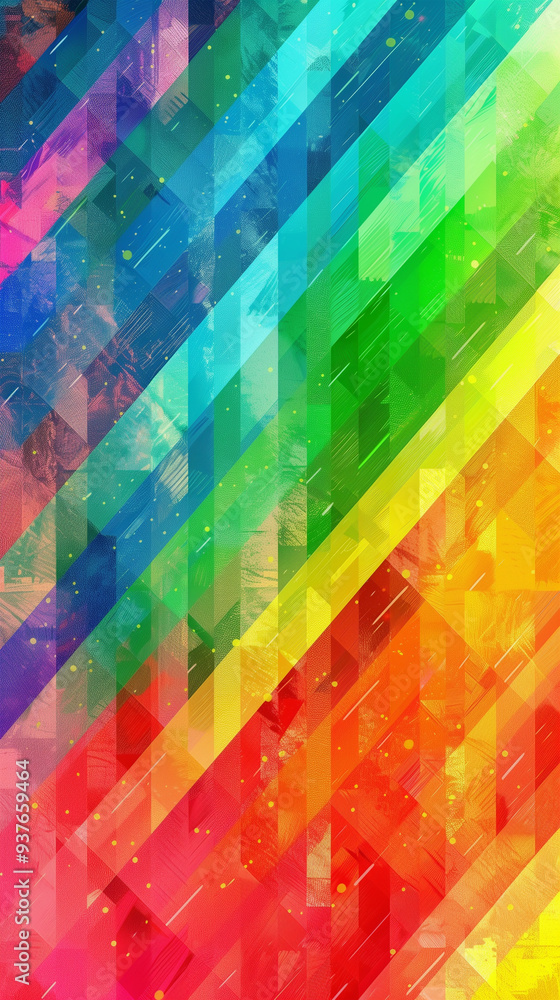 Obraz premium An Eye-Catching Designs with Rainbow Color Mobile Portrait Backgrounds