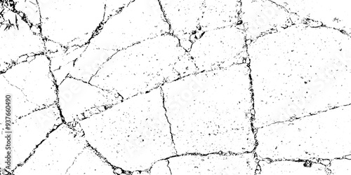 Distressed overlay texture of cracked concrete, stone or asphalt. grunge background. abstract halftone vector illustration
