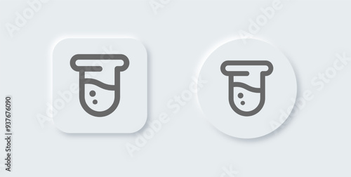 Blood line icon in neomorphic design style. Spo2 signs vector illustration.