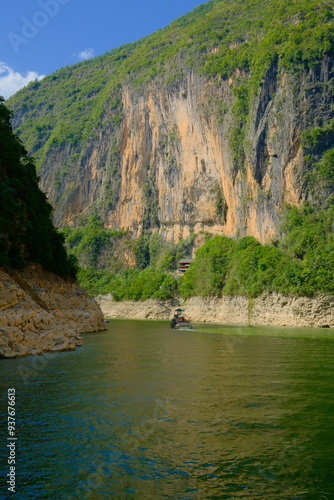 The scenery on both sides of the Three Gorges in China. photo