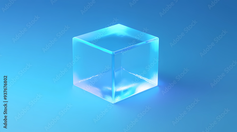 Abstract glass cube Abstract glass cube